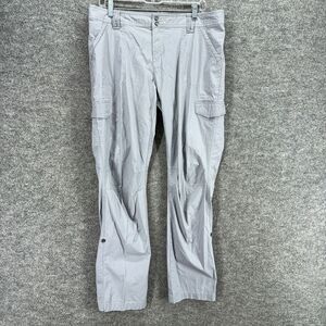 Ultimate Terrain Cargo Pants Women 12 Gray Mid Rise Flat Front Cotton Casual